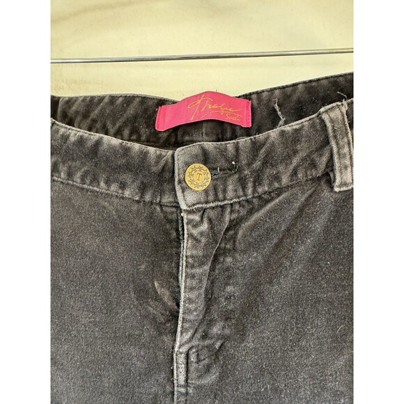 Thalia Sodi Women’s Size 13/14 Black Jeans Velvet Stretchy Pants - Picture 3 of 6
